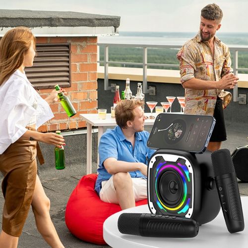 Zestaw do Karaoke Bluetooth Bezprzewodowy Głośnik + 2 Mikrofony Dla Dzieci na Arena.pl