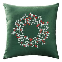 Poszewka dekoracyjna MM 43x43 Darymex zielona świąteczny wieniec