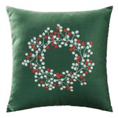 Poszewka dekoracyjna MM 43x43 Darymex zielona świąteczny wieniec