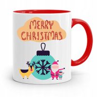 Kubek Czerwony Świąteczny Pod Choinkę Na Mikołaja Z Nadrukiem Ze Zdjęciem