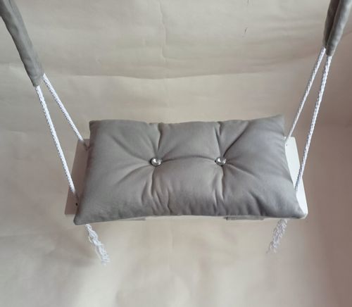 Huśtawka BIAŁA Siedzisko poduszka Róż CYRKONIE na Arena.pl