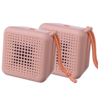 Głośnik bezprzewodowy Bluetooth USB-C wodoodporny IP67 5W 80h VAPPEBY 2 szt RÓŻOWY