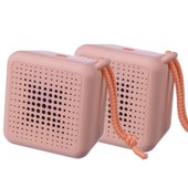 Głośnik bezprzewodowy Bluetooth USB-C wodoodporny IP67 5W 80h VAPPEBY 2 szt RÓŻOWY