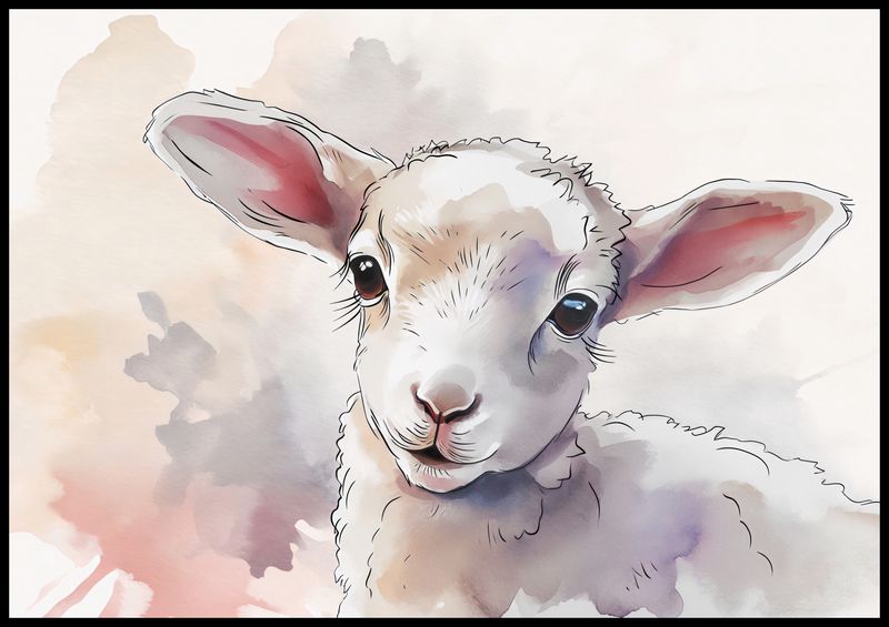 Plakat 100x70cm Mała Owieczka zdjęcie 2