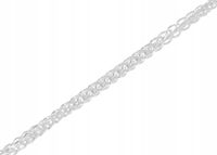 Srebrny łańcuszek nierodowany lisi ogon pr. 925 40 cm