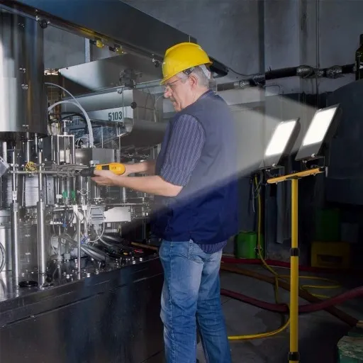 Halogen LED 2x 50W + Statyw Budowlany + Pokrowiec zdjęcie 2