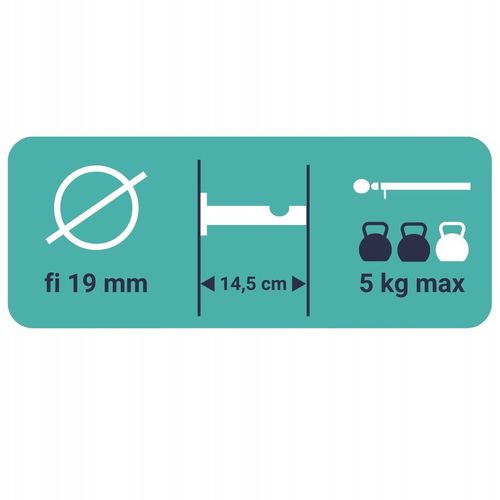 KARNISZ POJEDYNCZY CZARNY METAL LOFT LUNA 19 mm / 160 cm auraHOME24 na Arena.pl