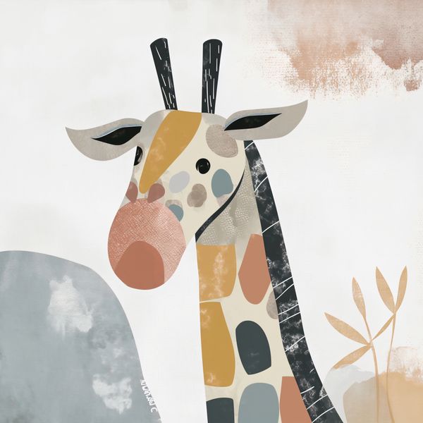 Plakat 80x80cm Żyrafa Bambino zdjęcie 1