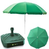 Parasol ogrodowy 240cm z podstawą kwadrat zestaw