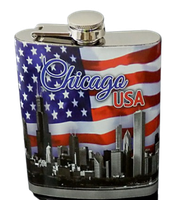 Ekskluzywna Piersiówka Stalowa Gentelo 210ml - Chicago USA