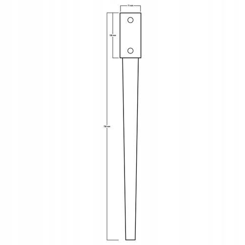 Podstawa słupa wbijana kotwa 71x71x750 mm na Arena.pl