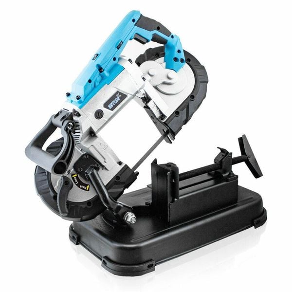 17470  PIŁA TAŚMOWA ELEKTRYCZNA 1100W DO METALU ZE STOŁEM ROBOCZY zdjęcie 1