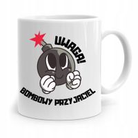 Kubek Prezent Dla Przyjaciela Uwaga Bombowy Z Nadrukiem Ze Zdjęciem