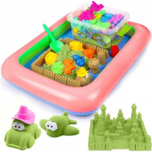 PIASEK KINETYCZNY 5kg +BASEN FOREMKI ŁOPATKA PIASKOWNICA WIADERKO ZESTAW XL na Arena.pl