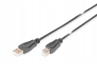 Kabel USB 2.0 Digitus AK-300105-050-S czarny 5 m