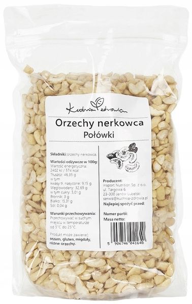 Orzechy nerkowca Połówki KUCHNIA ZDROWIA 1KG zdjęcie 2