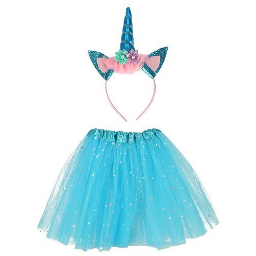 Kostium Strój Karnawałowy Jednorożec Przebranie Spódniczka Opaska 3-6 Lat na Arena.pl
