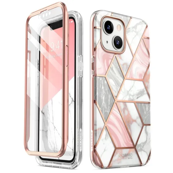 Etui Supcase Cosmo na iPhone 14 Plus - różowy marmur zdjęcie 1