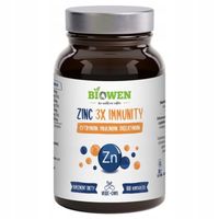 Biowen ZINC 3x Immunity CYNK 3 FORMY 100 kaps ODPORNOŚĆ Włosy PAZNOKCIE