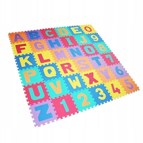 DUŻE PUZZLE EDUKACYJNE PIANKOWE DLA DZIECI CYFRY I LITERY MATA 36 ELEMENTÓW na Arena.pl