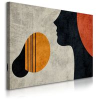 Obraz Na Płótnie Do Salonu Abstrakcyjna Twarz Boho Portret 100cm x 70cm