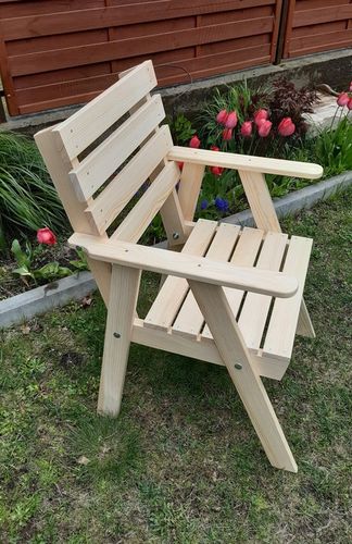 Fotel ogrodowy drewniany na Arena.pl