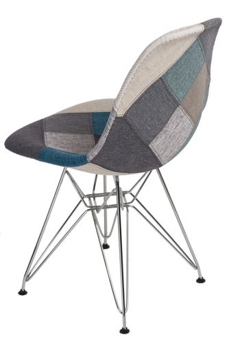 KRZESŁO P016 DSR PATCHWORK NIEB - SZARY  D2 na Arena.pl