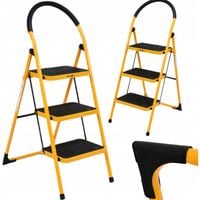 VOREL DRABINA TRZYSTOPNIOWA ROZKŁADANA DO 150KG ANTYPOŚLIZGOWA 17733