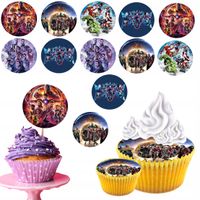 OPŁATEK na BABECZKI MUFFINKI zestaw na urodziny 12szt. - AVENGERS MARVEL