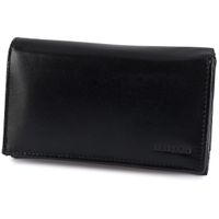 portfel damski z dwoma napami bellugio - czarny