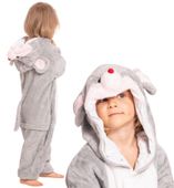 Piżama Dla Dzieci Dziecięca Kigurumi Onesie Kostium Mysz Szara 125-135 cm