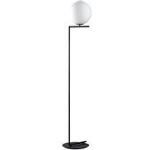 Stojąca LAMPA podłogowa CONDI MLE3081/1 BL MDECO loftowa OPRAWA szklana kula ball grafitowa biała