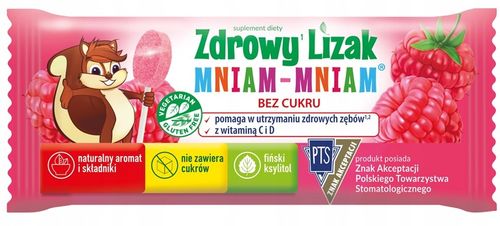 ZDROWY LIZAK MNIAM-MNIAM MALINA BEZ CUKRU 40szt na Arena.pl