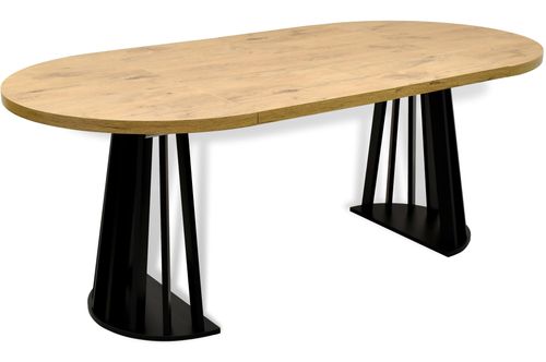 Mały okrągły stół 80 cm rozkładany do 160 LAMELE z 4 krzesłami tapicerowane na Arena.pl