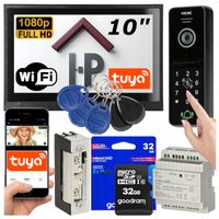 Wideodomofon Virone 10" Wi-Fi z szyfratorem RFID i elektrozaczepem 32GB