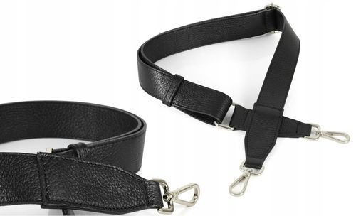 Czarne szerokie długie paski 4 cm do torby torebki skórzane regulowane na Arena.pl