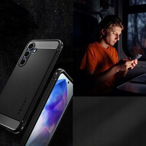 Etui do Galaxy A55 5G, Spigen Rugged Armor elastyczny smukły case cover TPU na Arena.pl
