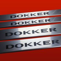 Listwa progowa DACIA DOKKER Stal nierdzewna 304 połysk z czarnymi literami