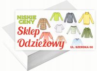 Wizytówki firmowe 100szt DUŻY WYBÓR wzorów SKLEP ODZIEŻOWY