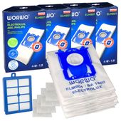 ZESTAW FILTR HEPA WORKI 16 SZT ELECTROLUX BAG E201