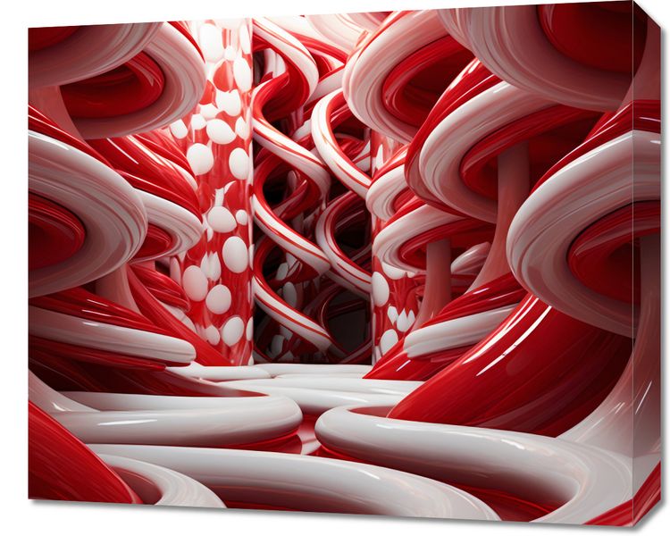 Obraz 60x50cm Czerwone Wiry zdjęcie 1