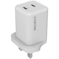 canyon ładowarka sieciowa cu65acc gan 65w 2xpd 1xqc uk biała