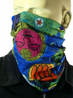 Maska bandana chusta na twarz głowę Astecka