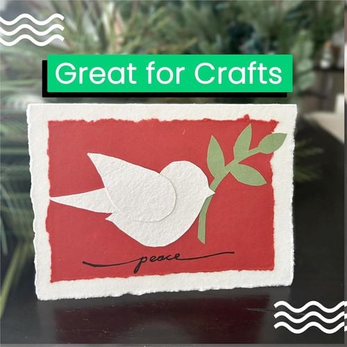 Papier Czerpany Bawełniany A5 Czerwony 130g 50 Arkuszy do Akwareli na Arena.pl