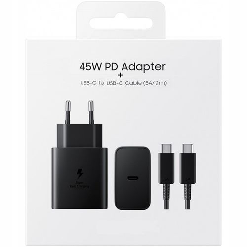 Szybka ładowarka PD 45W do Samsung itp z kablem USB-C 2m Szybkie ładowanie na Arena.pl