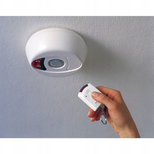 Alarm czujnik ruchu PIR 100dB pilot BEZPRZEWODOWY system alarmowy na Arena.pl