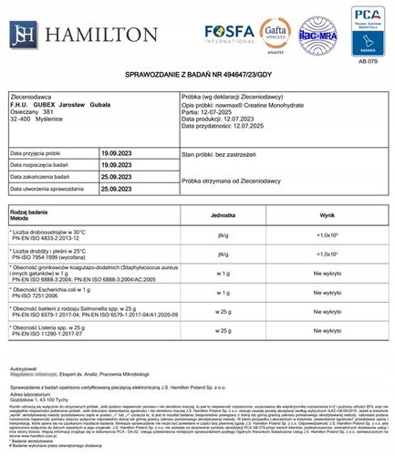 nowmax CREATINE MONOHYDRATE 500 g KREATYNA SIŁA na Arena.pl