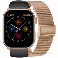 Smartwatch Damski GRAVITY GT28-5 Pasek + Bransoleta Różowe złoto Czarny