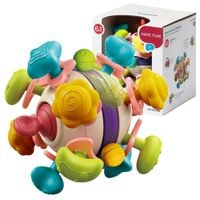 BABYONO SENSORYCZNY GRYZAK DLA NIEMOWLĄT W KSZTAŁCIE PIŁKI 0m+ STAR BALL