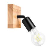 KINKIET EOS LED 50W STAL DREWNO CZARNY RAL9005 IP20